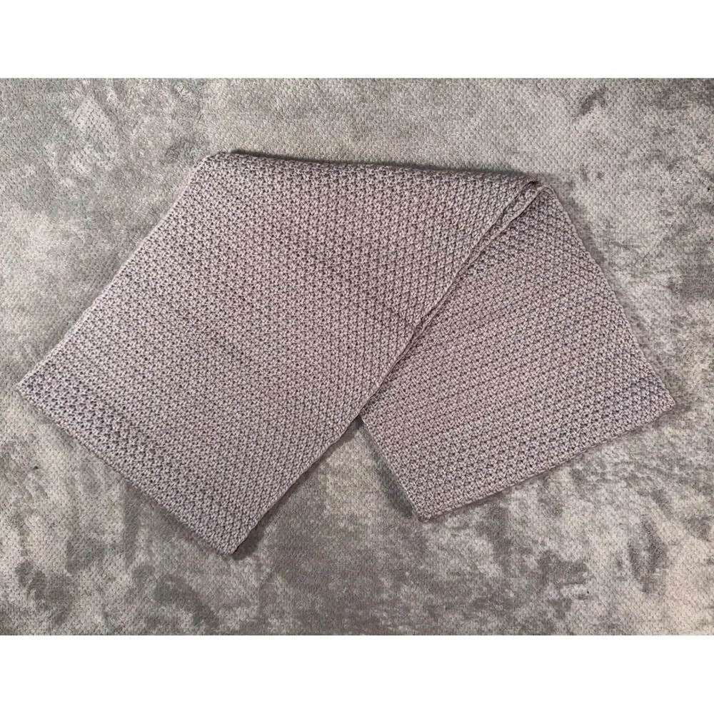 LL Bean Wicked Cozy Scarf Womens Faded Periwinkle Recycled Knit Infinity 518579